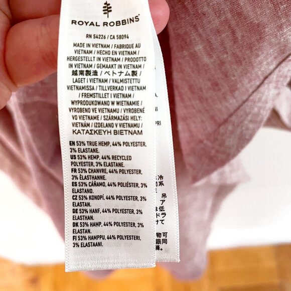 NWT Royal Robbins Hempline Pink Dress, Size XL - Picture 7 of 8